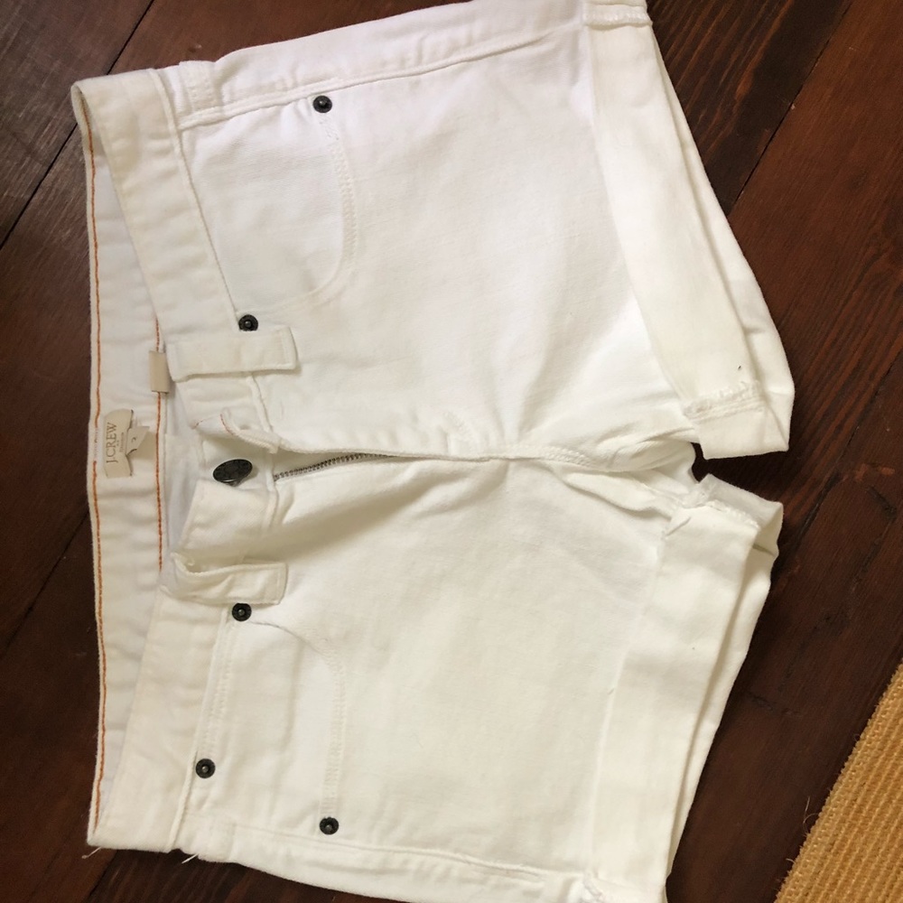 J. Crew white denim shorts